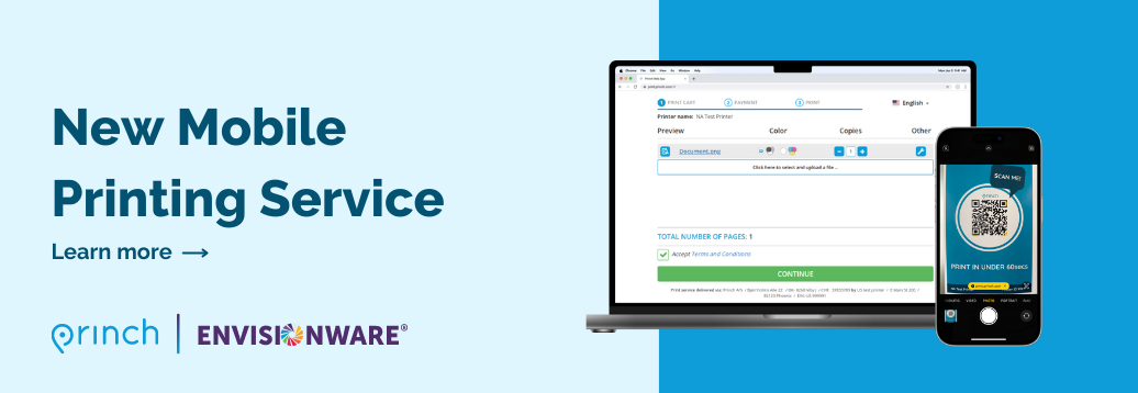 New Mobile Printing Service by Princh and Envisionware