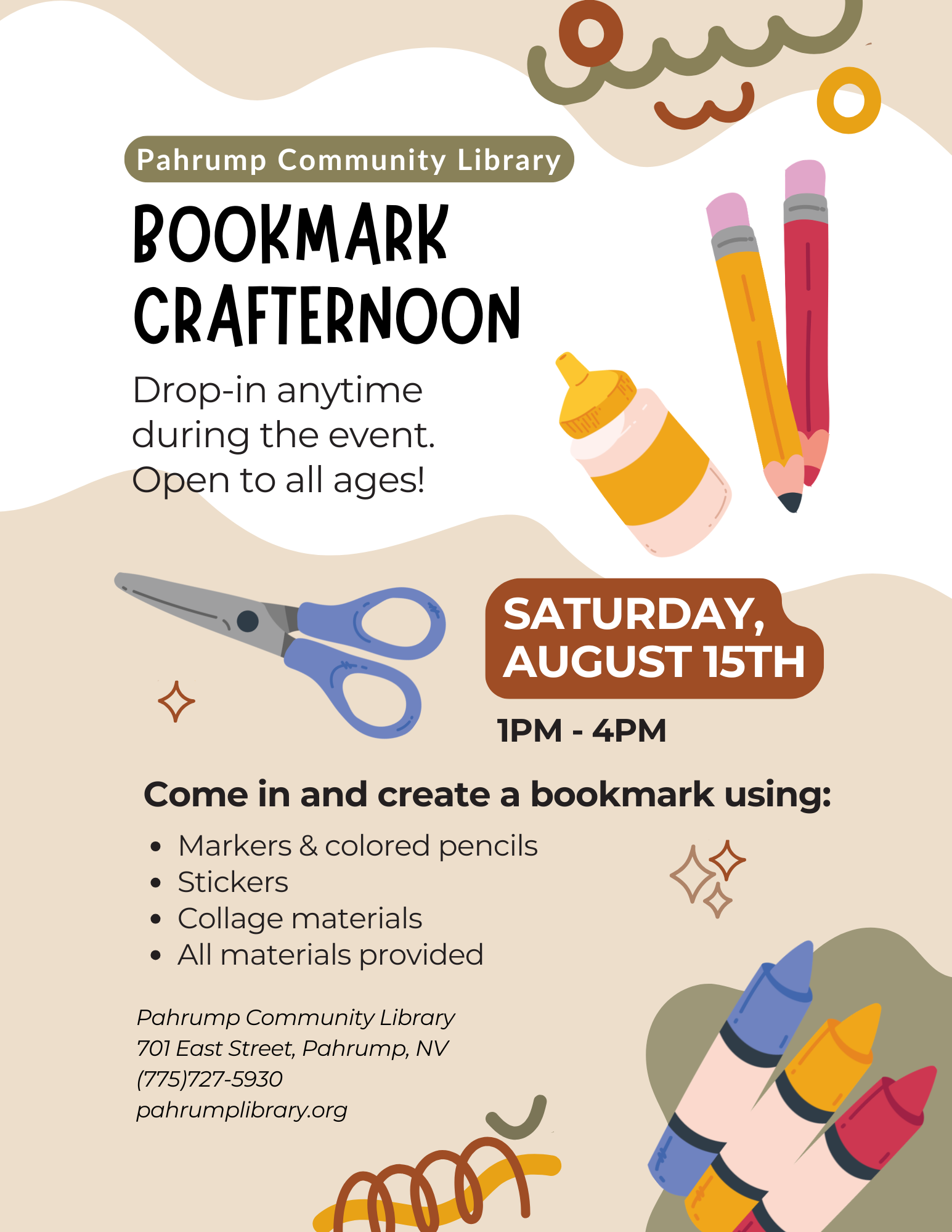 arts and crafts flyer