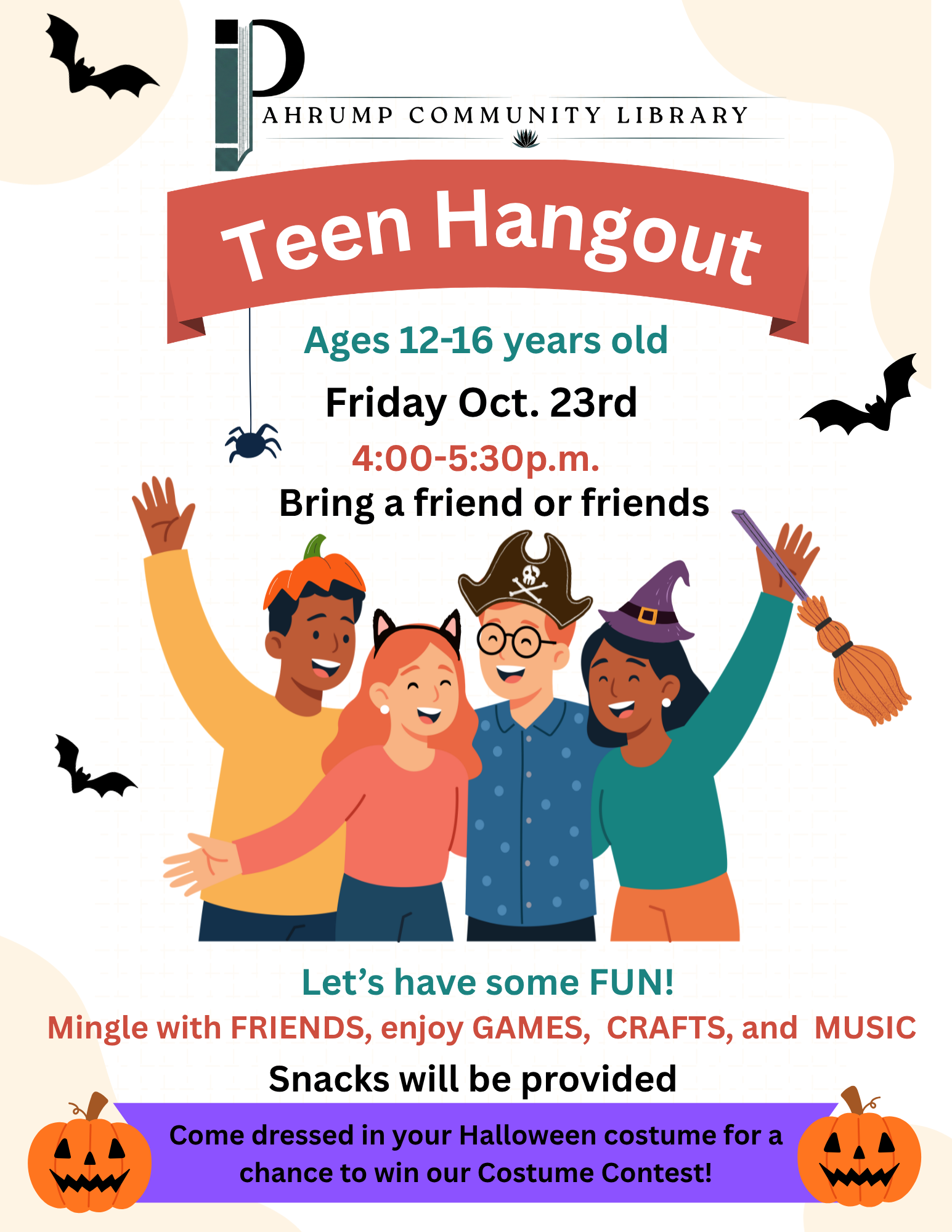 Teen Hangout flyer