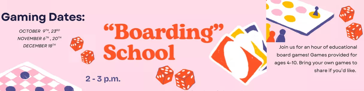 Boarding school slider with event days and times